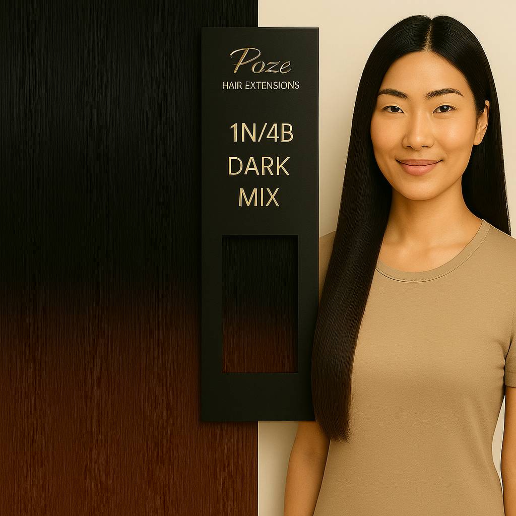 Keratin / Nail Hair Standard - 1N/4B Dark Mix Balayage