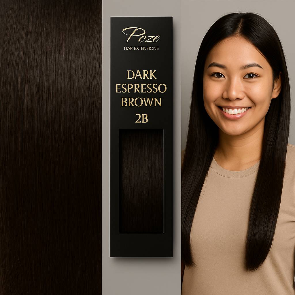 Poze Standard Wire & Clip Extensions - 2B Mørk Espressobrun