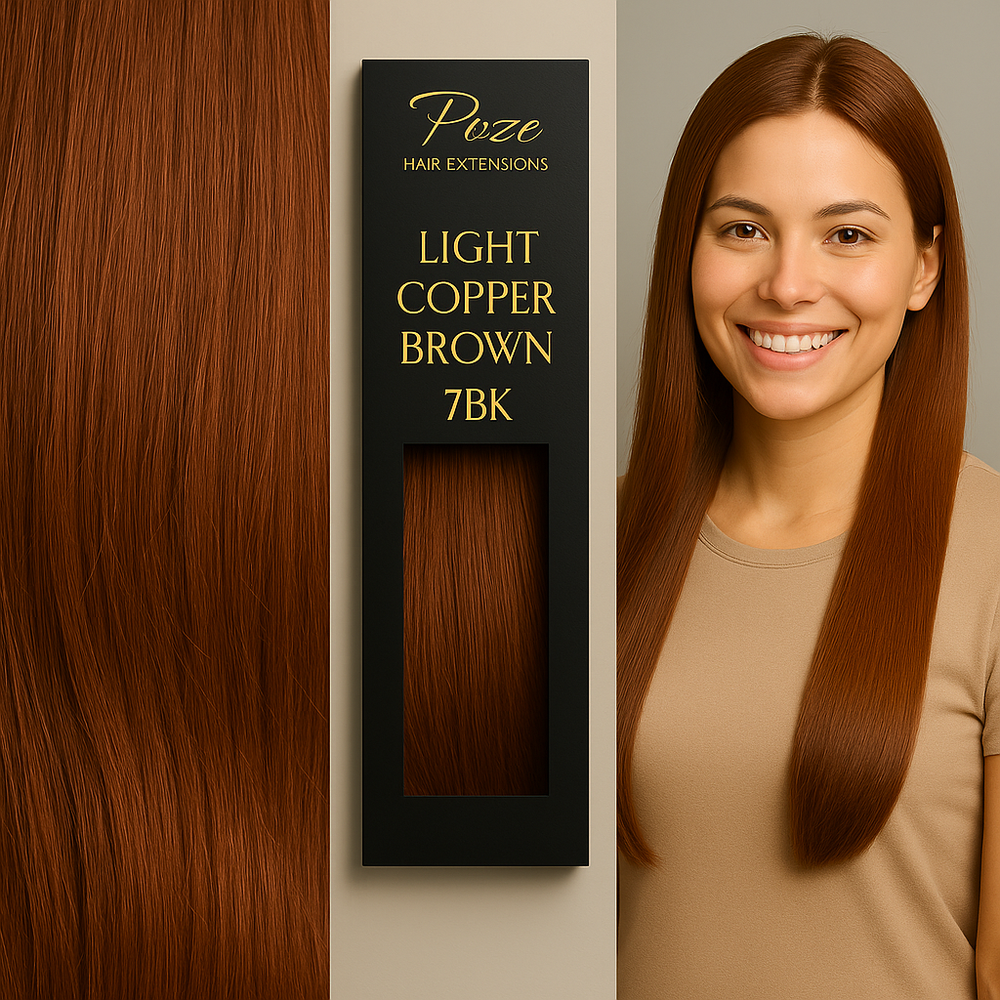 Micro Ring Extensions Standard - 7BK Lys Kobberbrun