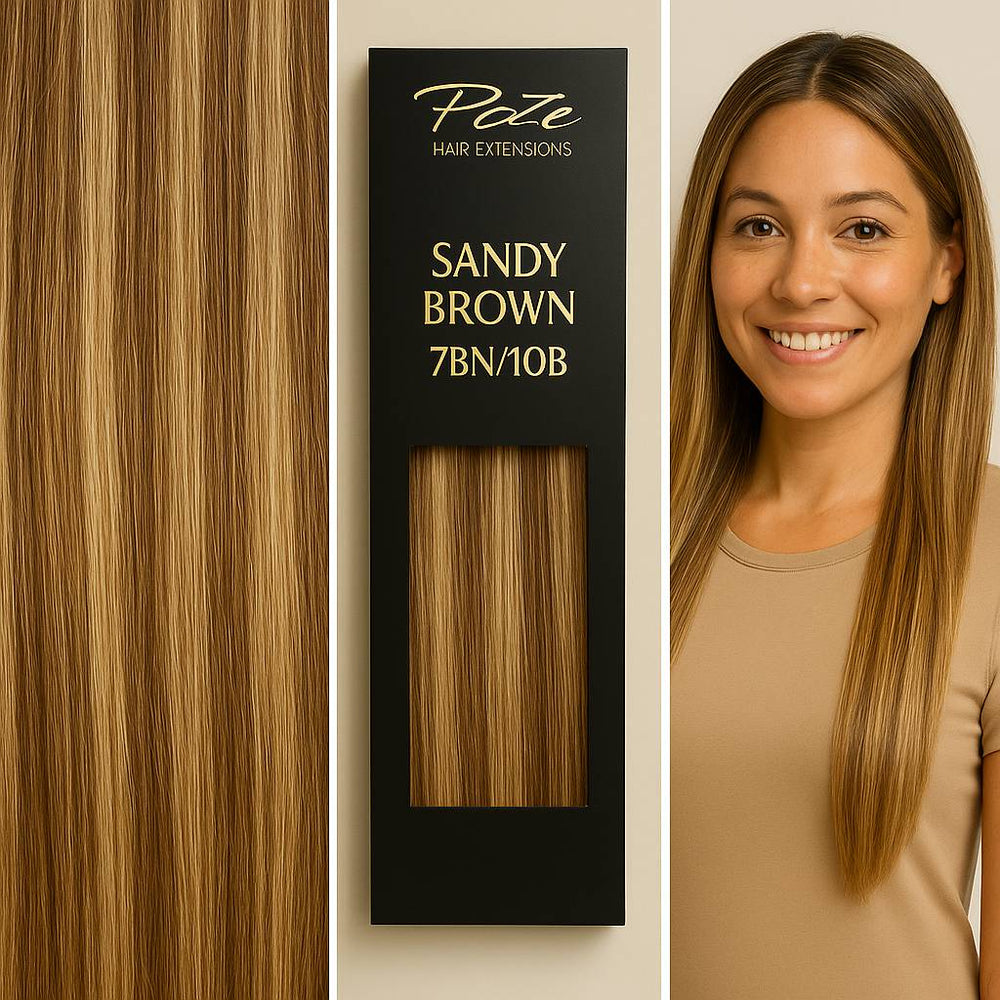Tape On Extensions Standard - 7BN/10B Sandy Brown Mix