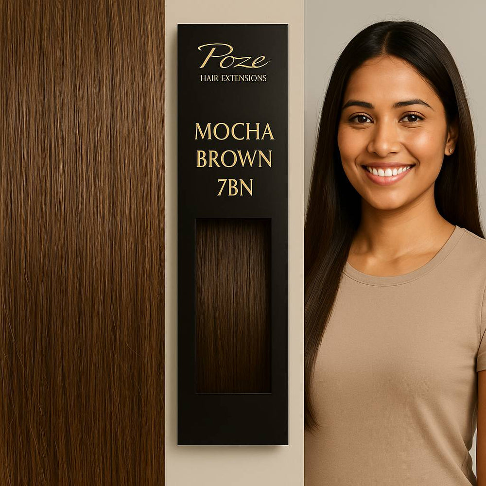 Tape On Løshår Standard - 7BN Mocha Brown