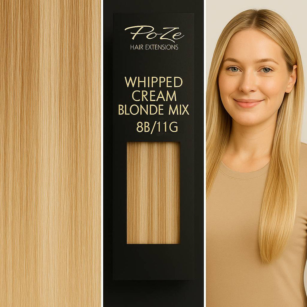Tape On Løshår Standard - 8B/11G Whipped Cream Blonde